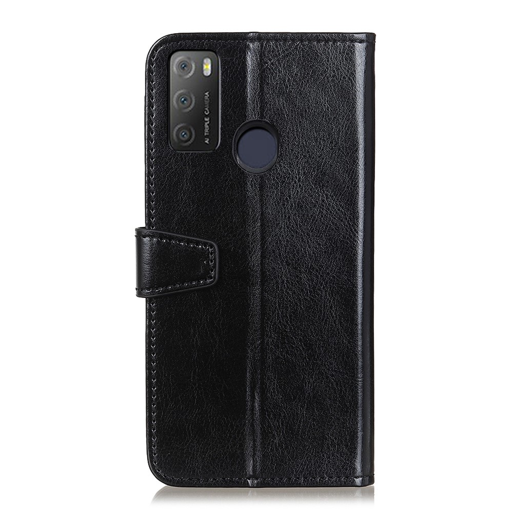 Wallet Design Full Protection Leather Phone Stand Cover Case for Alcatel 1S (2021) / 3L (2021) - Black-10