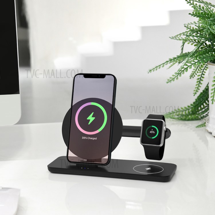 F5 10W 3 in 1 Wireless Charger Qi Fast Charging Stand for iPhone Huawei Xiaomi iWatch AirPods-2