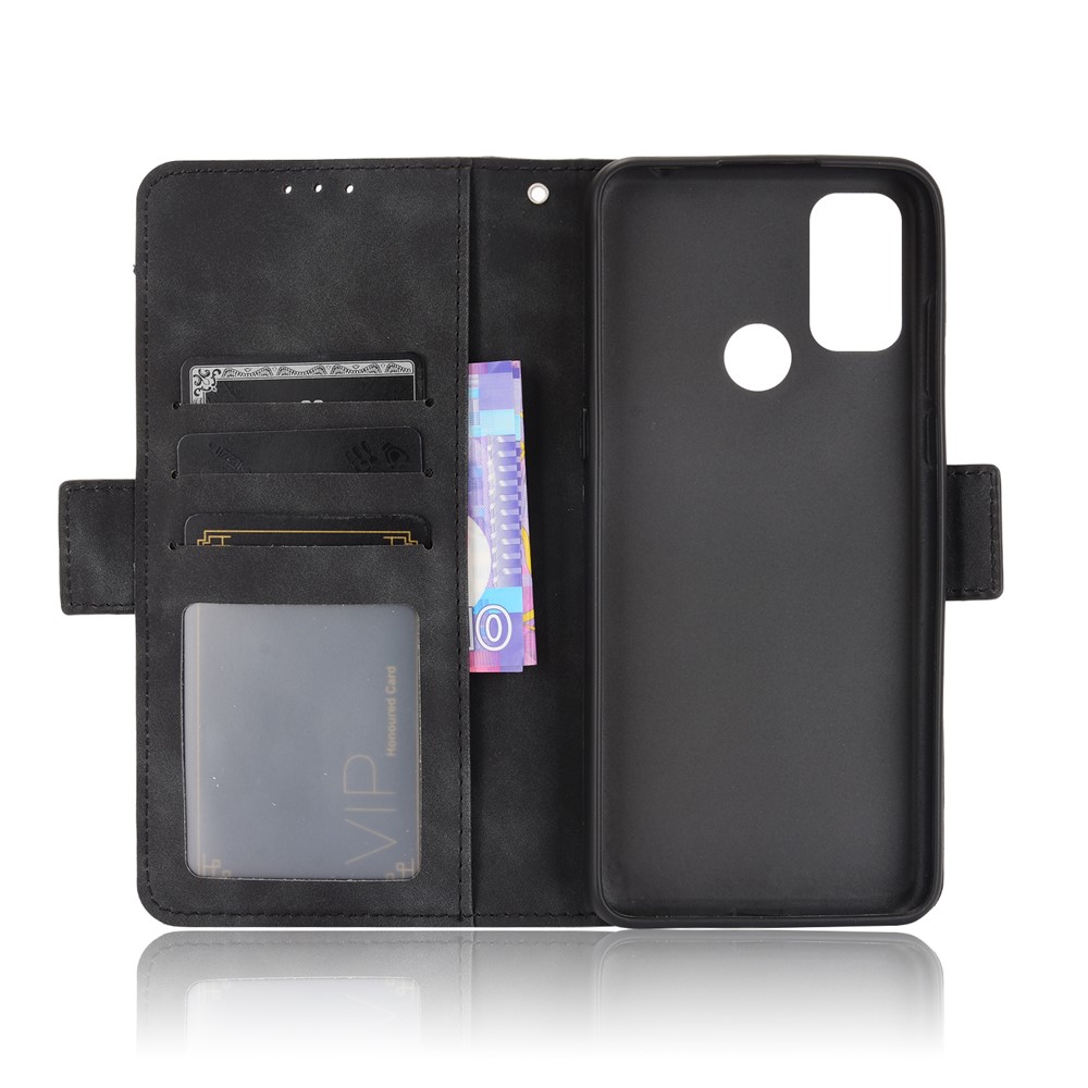 Leather Wallet Protective Case with Multiple Card Slots for Alcatel 3L (2021) / Alcatel 1S (2021) - Black-5