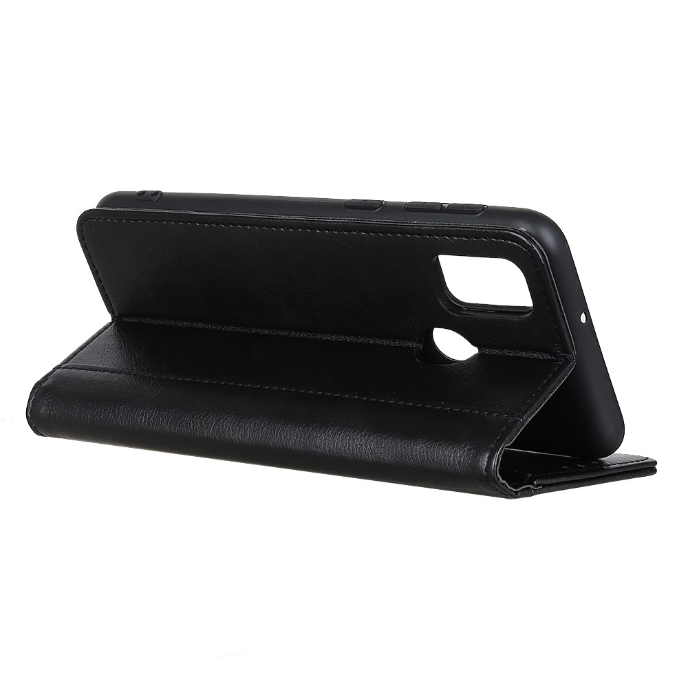 Auto-absorbed Litchi Skin Leather Wallet Stand Case for Alcatel 3L (2021) / Alcatel 1S (2021) - Black-4