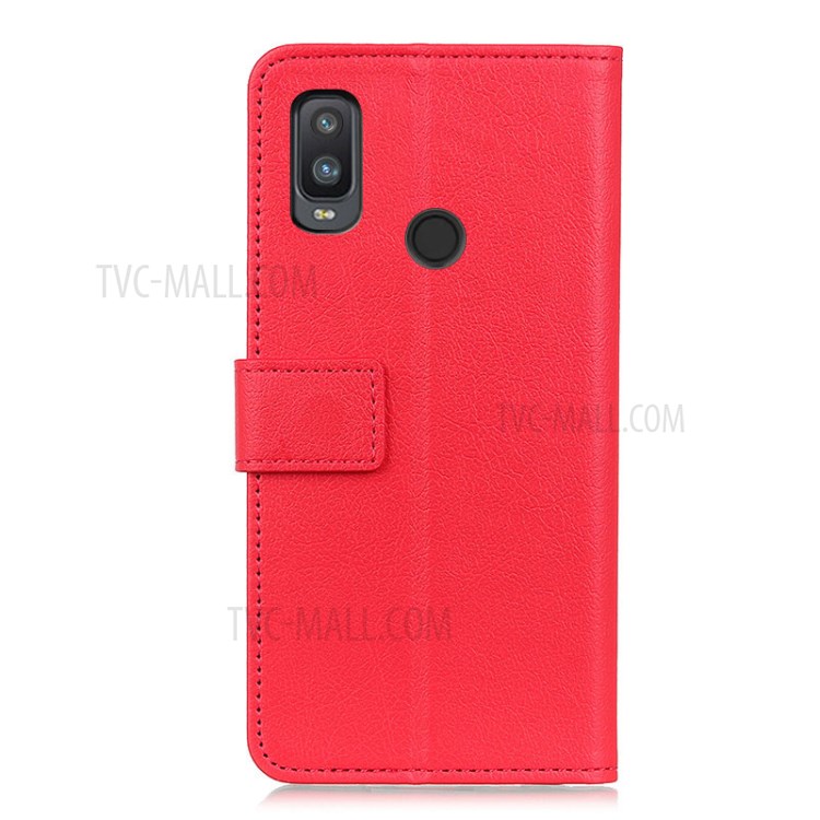 Wallet Leather Stand Shell for Alcatel 1L (2021) - Red-5