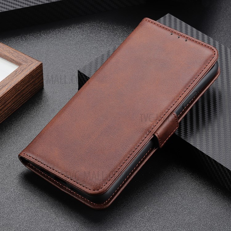 Magnetic Double Clasp Leather Wallet Phone Case for Alcatel 1S (2021)/3L (2021) - Coffee-4
