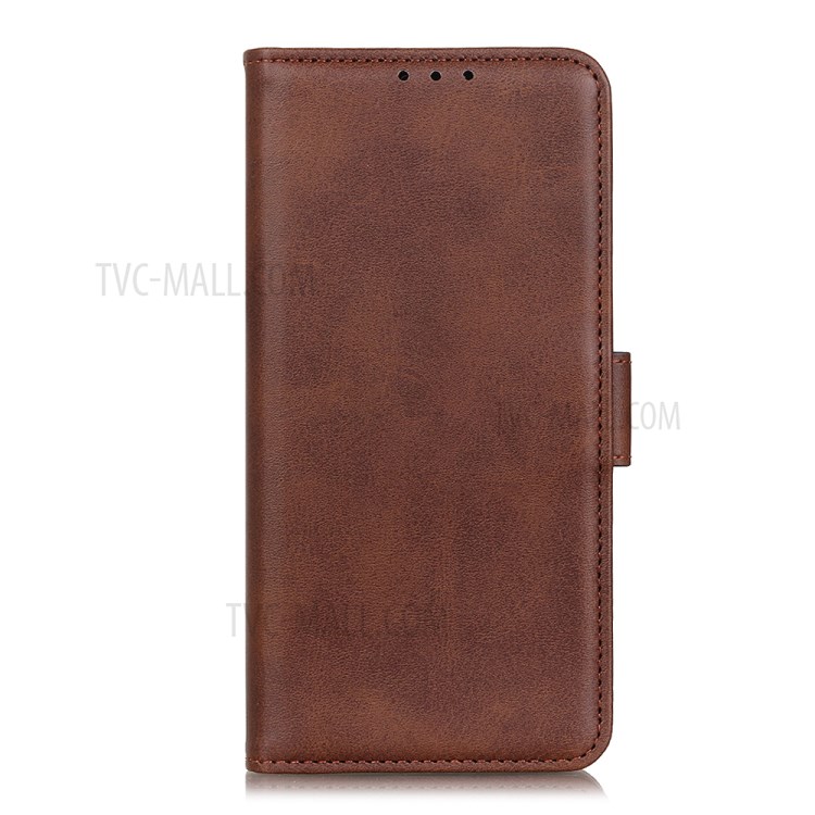 Magnetic Double Clasp Leather Wallet Phone Case for Alcatel 1S (2021)/3L (2021) - Coffee-5