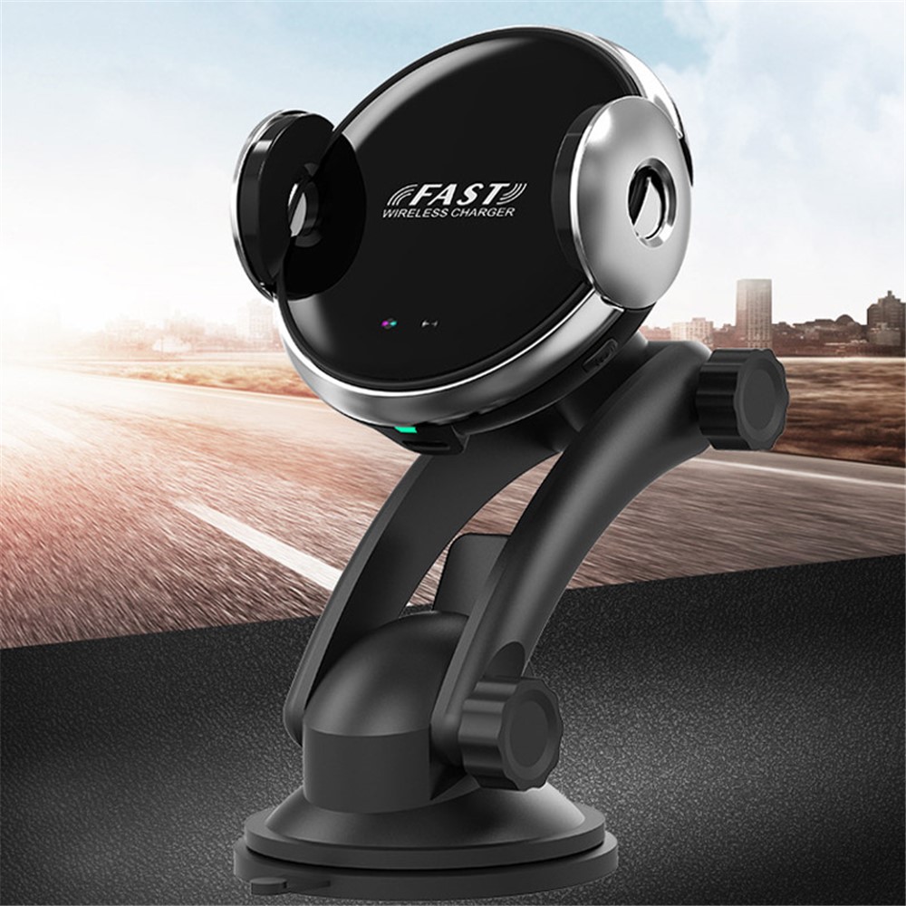 W9 Automatic Induction Car Mobile Phone Caricabatterie Wireless 15W Staffa Di Ricarica Rapida Staffa Di Montaggio-2