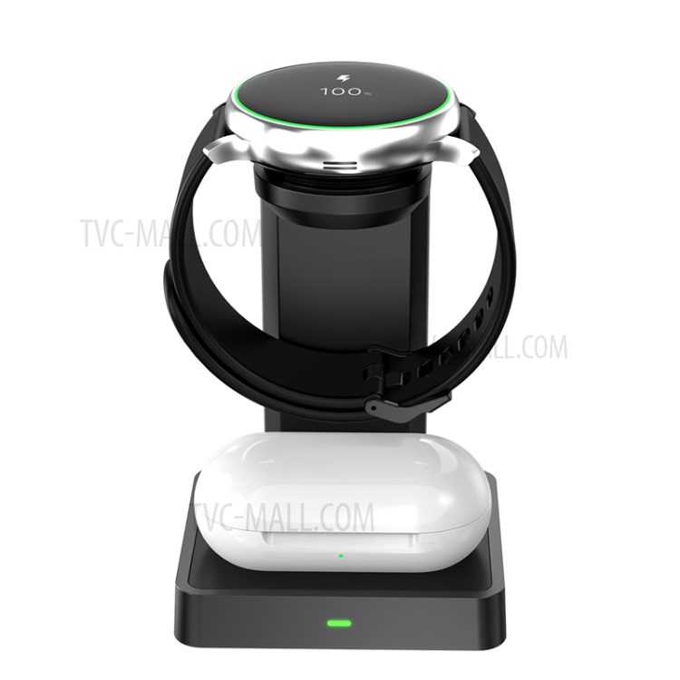 DXL-WA12 2 in 1 Wireless Charger Charging Station Dock Stand for Samsung Galaxy Watch / Galaxy Buds 2019 Earphone-9