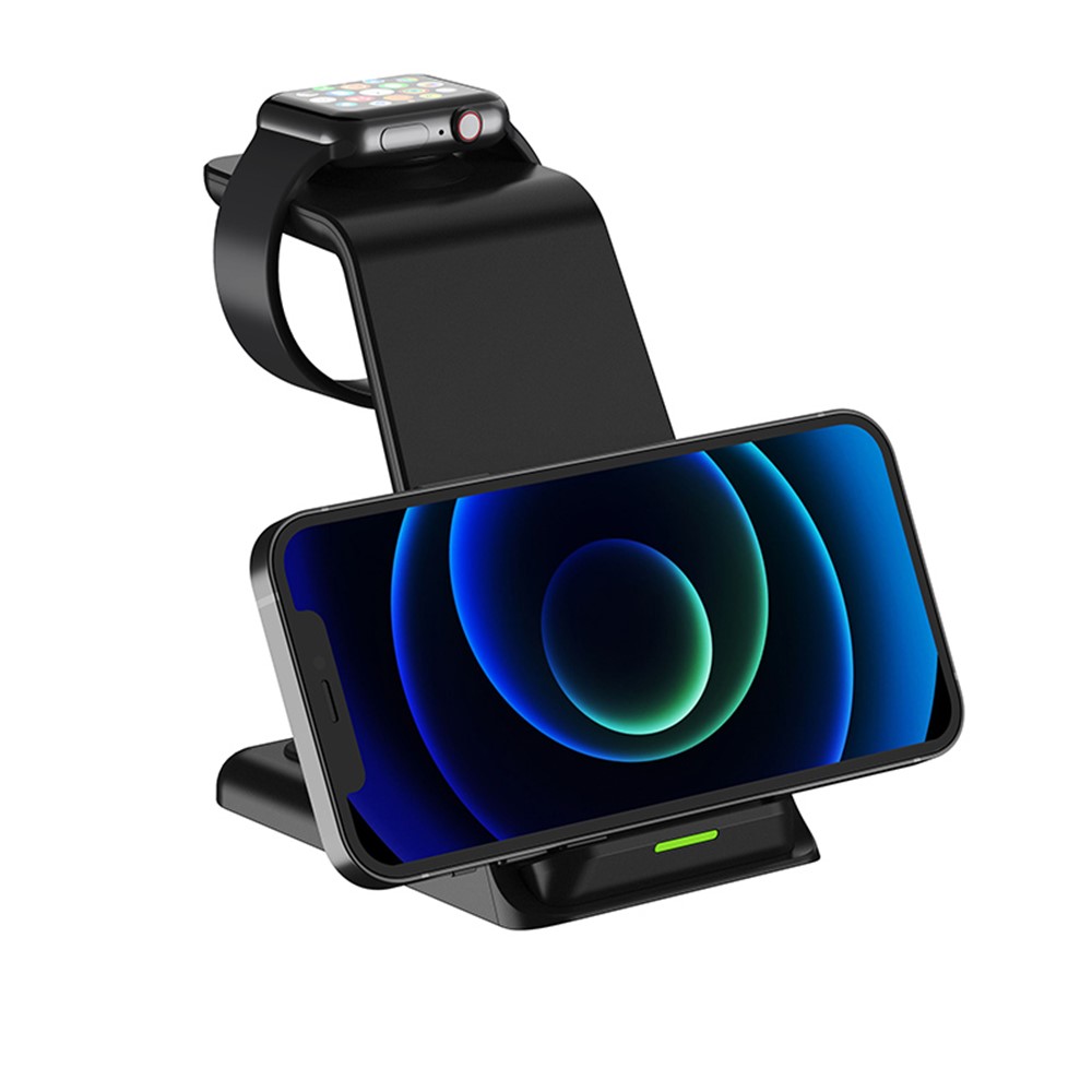 C200 3 in 1 Wireless Charger Qi Fast Charging Stand Dock for iPhone Huawei Xiaomi iWatch AirPods-8