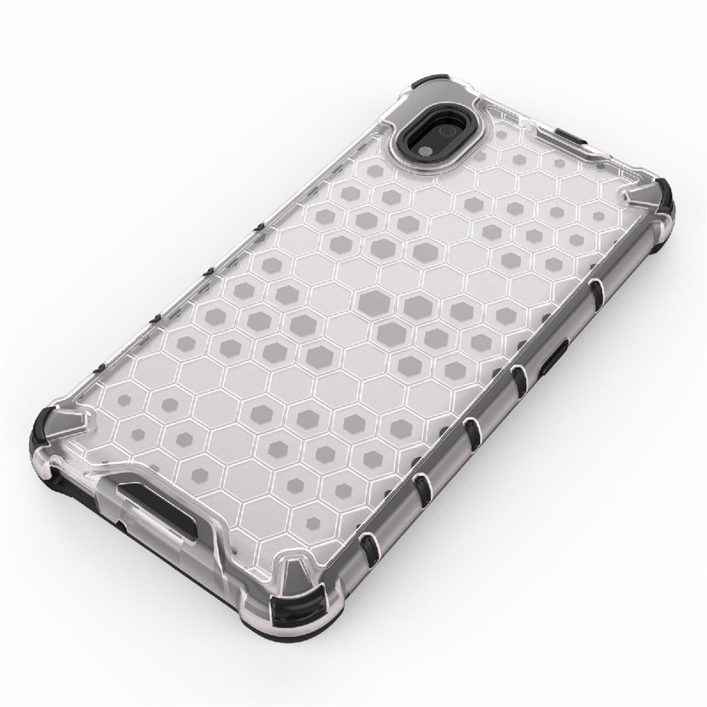 Honeycomb Pattern TPU + PC Hybrid Case Phone Protective Cover for Alcatel 1B (2020) - Grey-6