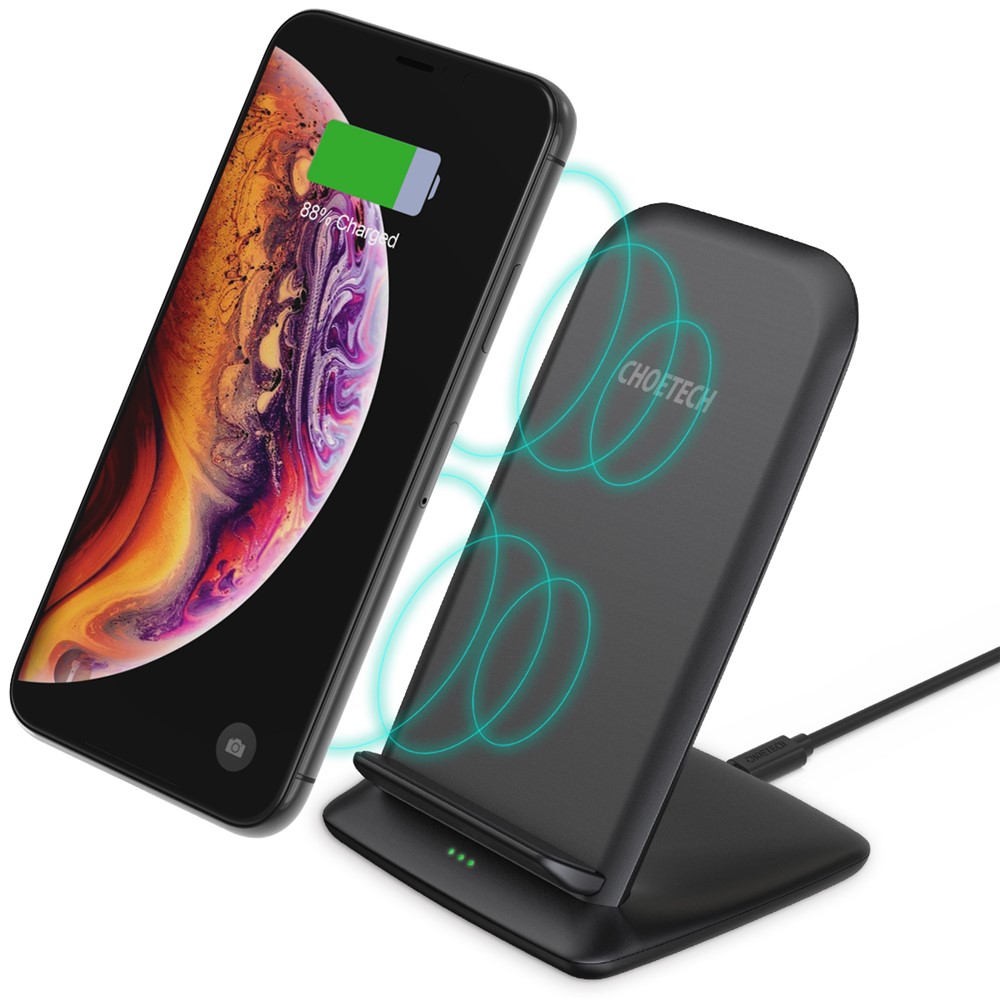 CHOETECH T555-F 15W Wireless Fast Charging Charger Phone Charger Phone Holder Stand - Black-4