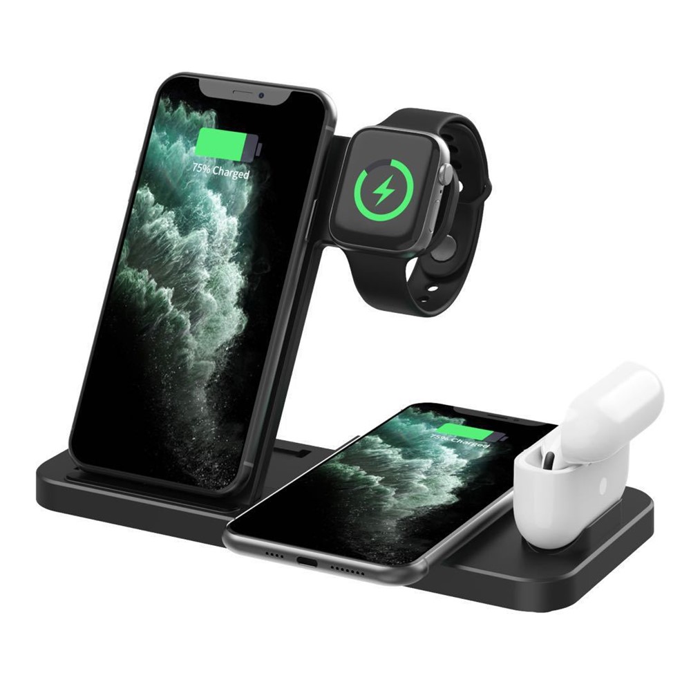 W30-2 4 in 1 Multifunctional Wireless Magnetic Charger Portable Wireless Fast Charging Stand for Apple Devices-1
