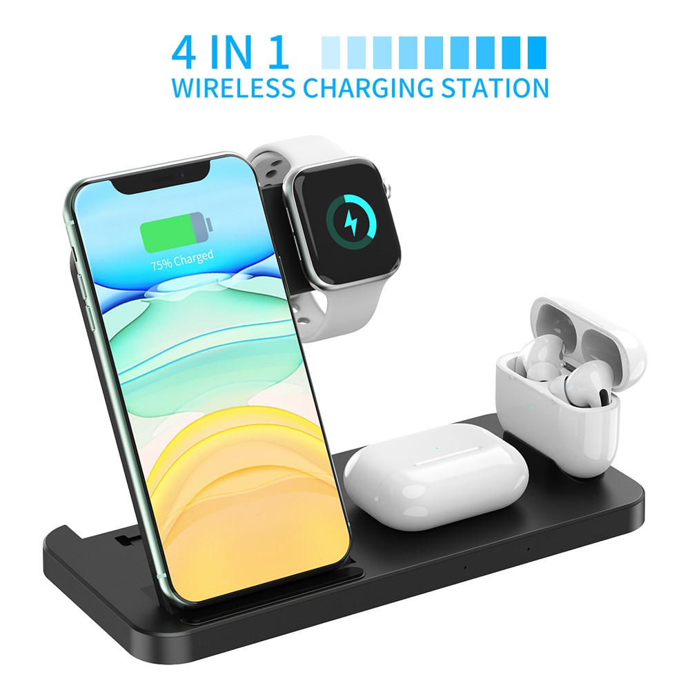 W30-2 4 in 1 Multifunctional Wireless Magnetic Charger Portable Wireless Fast Charging Stand for Apple Devices-3