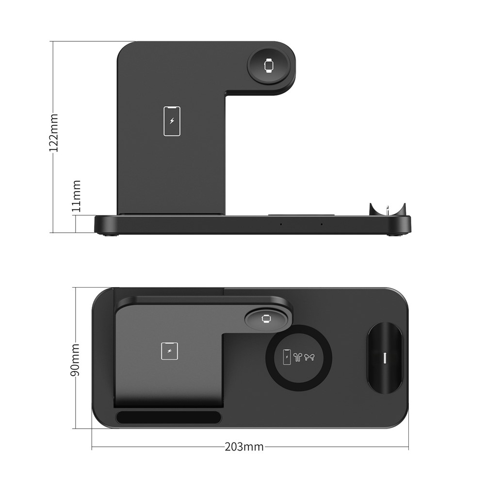 W30-2 4 in 1 Multifunctional Wireless Magnetic Charger Portable Wireless Fast Charging Stand for Apple Devices-4