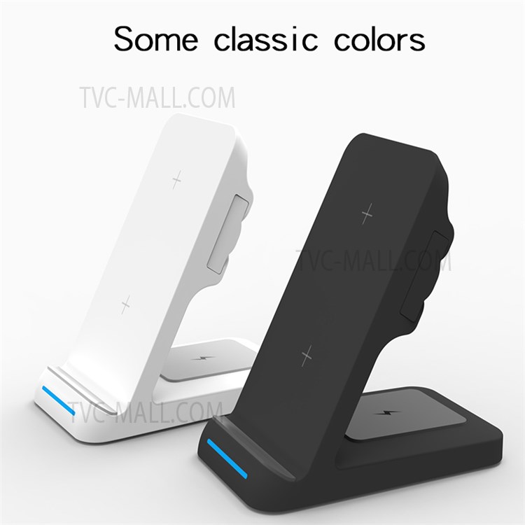 E31 3 in 1 15W Fast Wireless Charger Portable Stretchable Wireless Charging Station with Indicator Light - Black-9