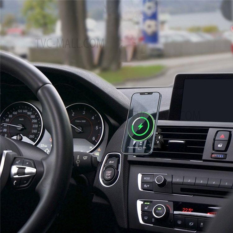 WIWU CH308 15W Magnetic Wireless Charger Car Air Vent Mount Phone Holder Fast Charging Stand for iPhone 13/12 Series-3