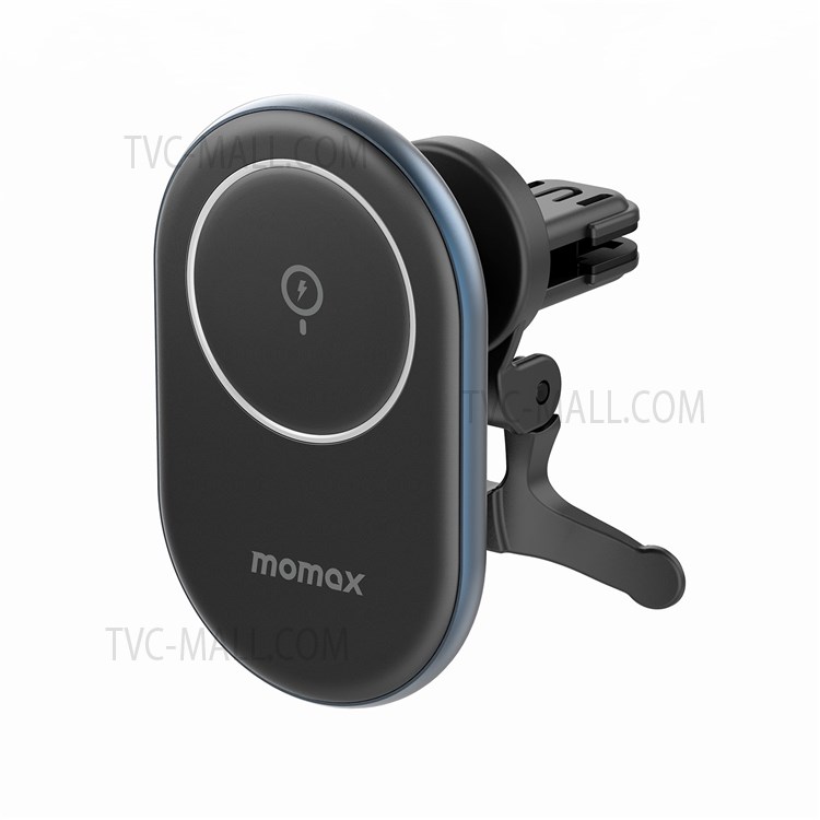 MOMAX Q.MAG MOUNT2 CM19 15W Car Wireless Charger Phone Stand Rotating Air Vent Mount Smart Charger Mini Magnetic Charging Phone Holder - Black-7