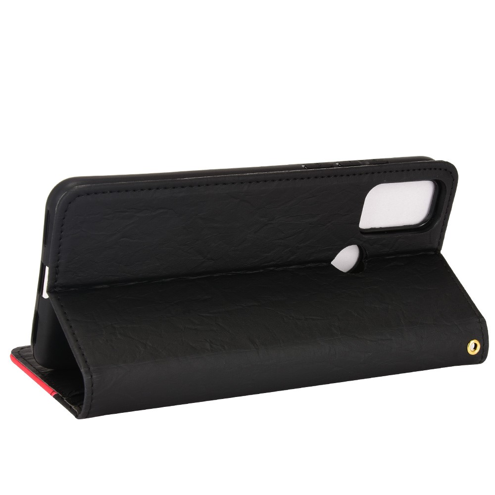Anti-fingerprint Shockproof TPU + PU Leather Phone Case Wallet Phone Cover with Stand for Alcatel 1S (2021) / Alcatel 3L (2021) / TCL 20Y / 6125F / TCL 20E - Black-7