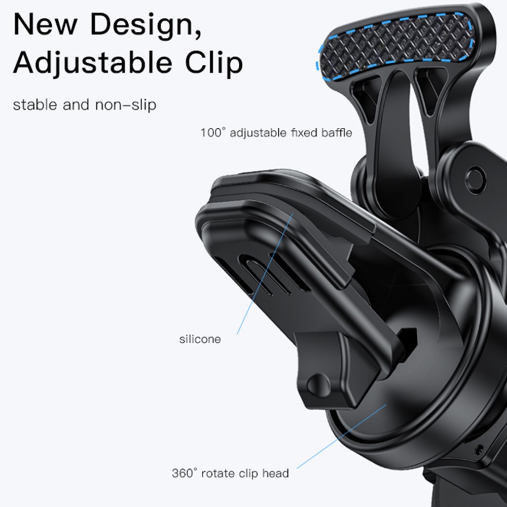 YESIDO C13 Wireless Car Charger 15W Fast Charging Auto Clamping Phone Mount Air Outlet Car Charger-4