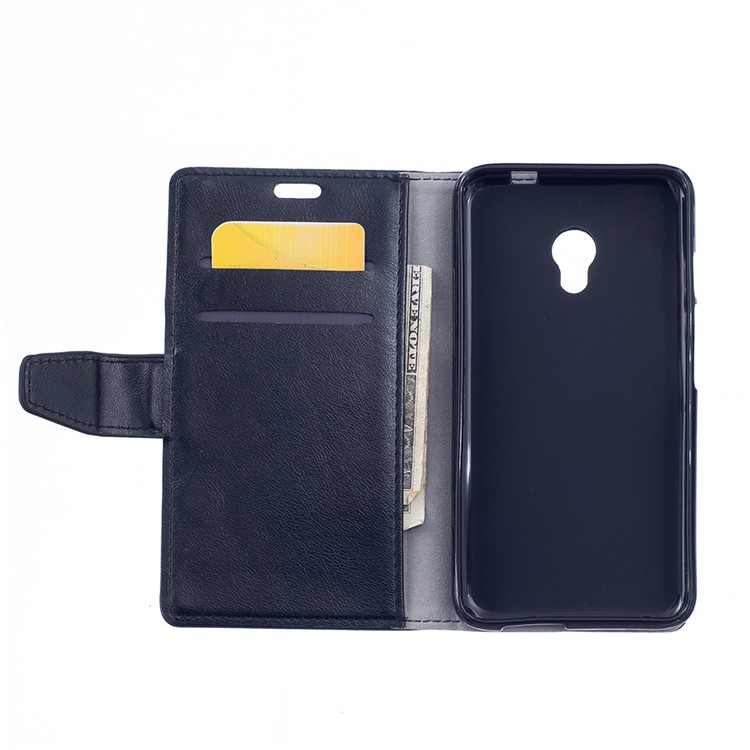 Leather Wallet Case for Alcatel OneTouch Pixi 4 (5.0) 4G Version - Black-6