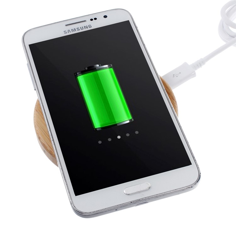 Portable Standard Wireless Charging Pad for Samsung Galaxy S6 edge /LG G4 (Not Support FOD Function) - Beige-4