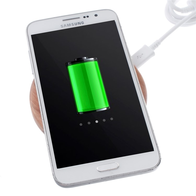 Portable Qi Standard Wireless Charging Pad for Samsung Galaxy S6 edge /LG G4 - Light Brown-4
