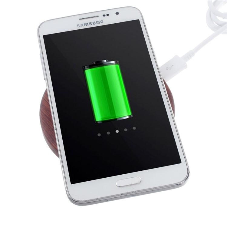 Portable Qi Standard Wireless Charging Pad for Samsung Galaxy S6 edge /LG G4 - Coffee-4