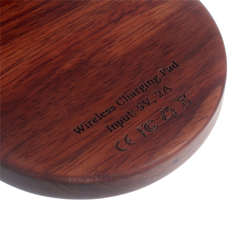 Portable Qi Standard Wireless Charging Pad for Samsung Galaxy S6 edge /LG G4 - Coffee-5