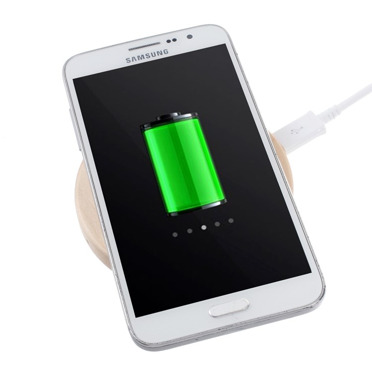 Portable Qi Standard Wireless Charging Pad for Samsung Galaxy S6 edge /LG G4 - Khaki-4