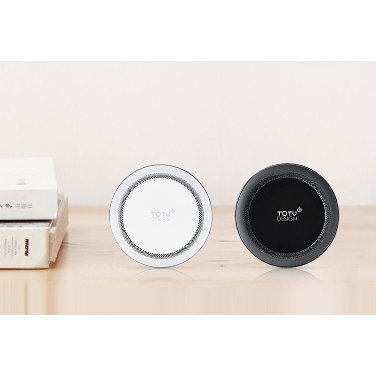 TOTU Quick Series QI Standard Round Wireless Charging Pad for Samsung Galaxy S7 edge/S7 - Silver/White-11