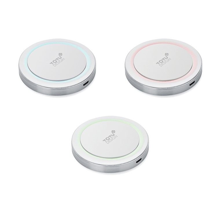 TOTU Quick Series QI Standard Round Wireless Charging Pad for Samsung Galaxy S7 edge/S7 - Silver/White-6