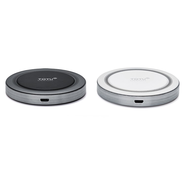 TOTU Quick Series QI Standard Round Wireless Charging Pad for Samsung Galaxy S7 edge/S7 - Silver/White-9