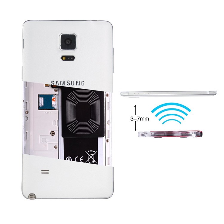 CE FCC RoHS TI Chip Qi Standard Wireless Charging Receiver for Samsung Galaxy Note 4 N910-5