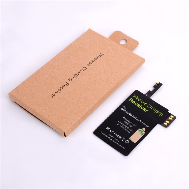 CE FCC RoHS TI Chip Qi Standard Wireless Charging Receiver for Samsung Galaxy Note 4 N910-8