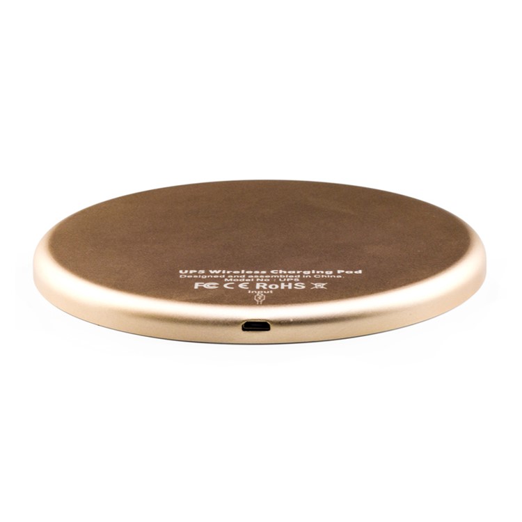 UP5 Round Shape Qi Wireless Charger Transmitter Charging Pad for Samsung Galaxy Note5 - Gold-3