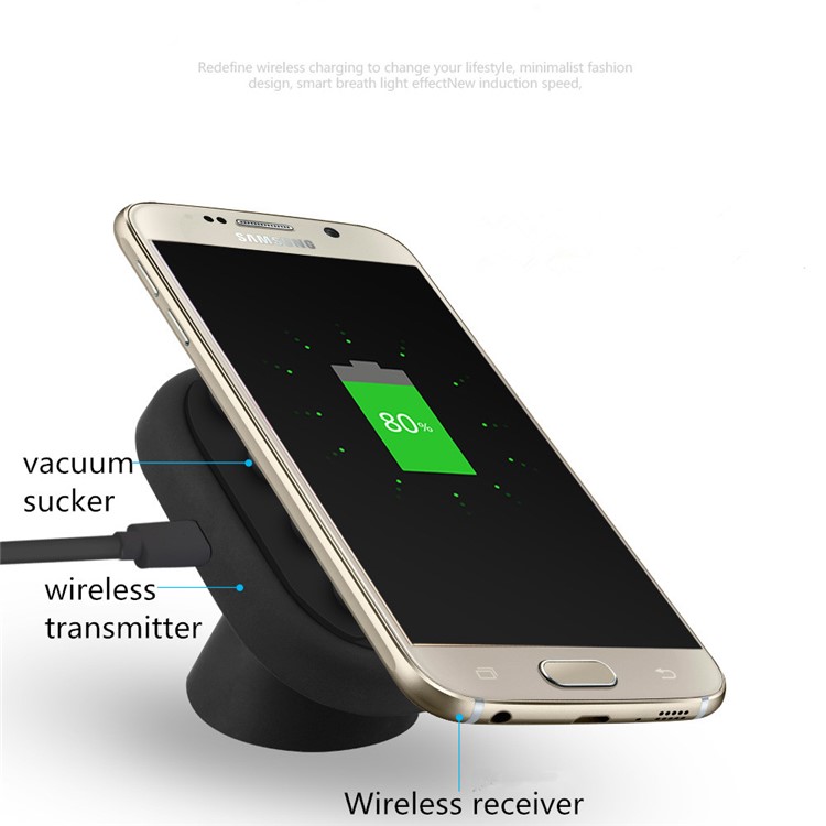MS-CW2 Vacuum Suction Cup Qi Wireless Charger Car Mount for Samsung Galaxy S7/S7 Edge-6