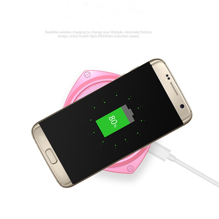 MESKEY Induction Cooker Shaped Qi Wireless Charger for Samsung S7/S7 Edge Etc (MS-W6) - Black-5