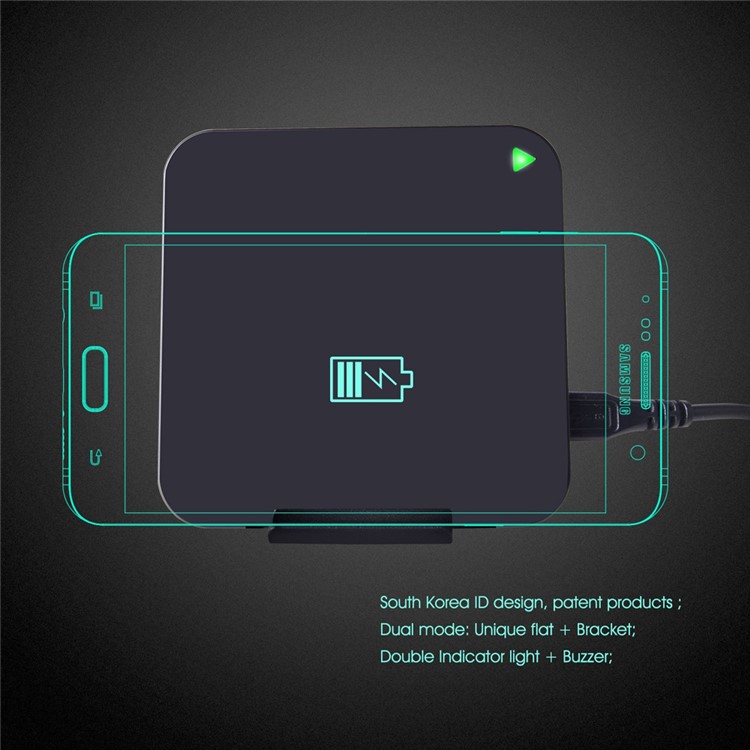 5V 2A Qi Wireless Charging Pad + Stand for Samsung S7/S7 Edge, LG G3 etc (CE/FCC) - Black-7