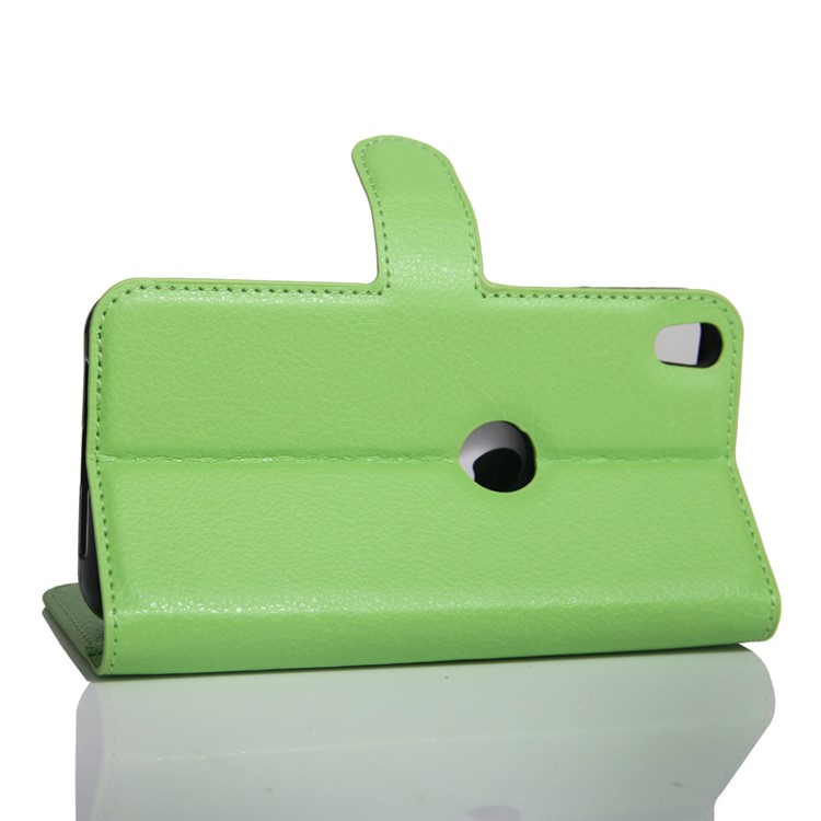 Lychee Skin Magnetic Leather Stand Cover for Alcatel Shine Lite - Green-6