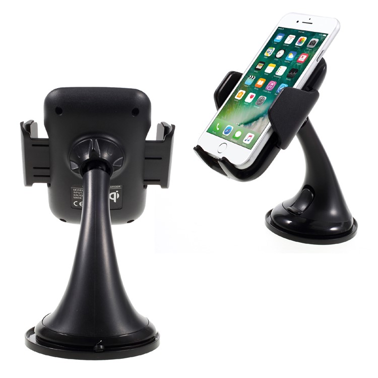 Qi Wireless Charging Car Charger Dock with Suction Cup Mount Holder for Samsung Galaxy S7 Edge, Width: 65-85mm-1