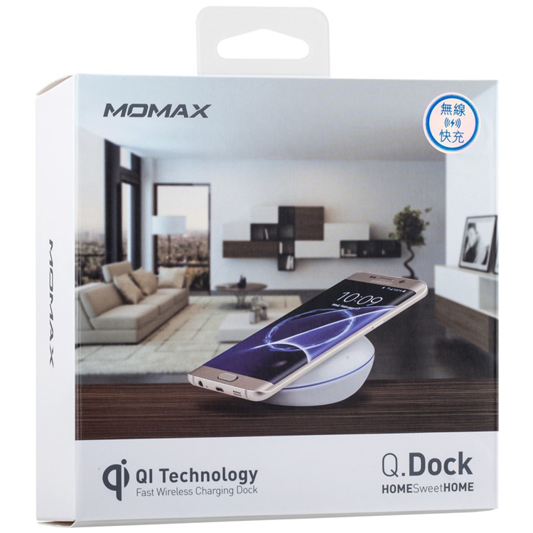 MOMAX Q.Dock 9V QC 3.0 Qi Fast Wireless Charging Dock for Samsung Galaxy S7 - White-11