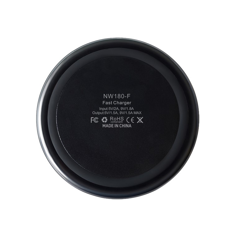 UGPINE NW180F Qi Wireless Fast Charging Pad for Samsung Galaxy S7/S7 Edge Etc. - Black-2