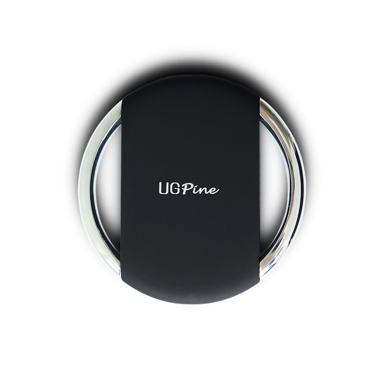 UGPINE NW190 Qi Wireless Charge Pad with Round Frame for Samsung S6 Edge/Note5 Etc - Black-2