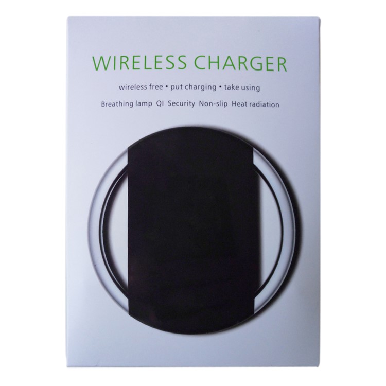 UGPINE NW190 Qi Wireless Charge Pad with Round Frame for Samsung S6 Edge/Note5 Etc - Black-6
