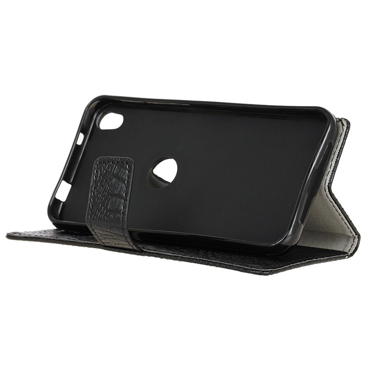 Crocodile Grain Wallet Stand Leather Flip Phone Case for Alcatel Shine Lite - Black-5