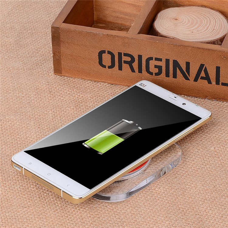 Qi Wireless Charging Pad Wireless Charger Square Transparent Design for Samsung Galaxy S7/S7 Edge - White-17