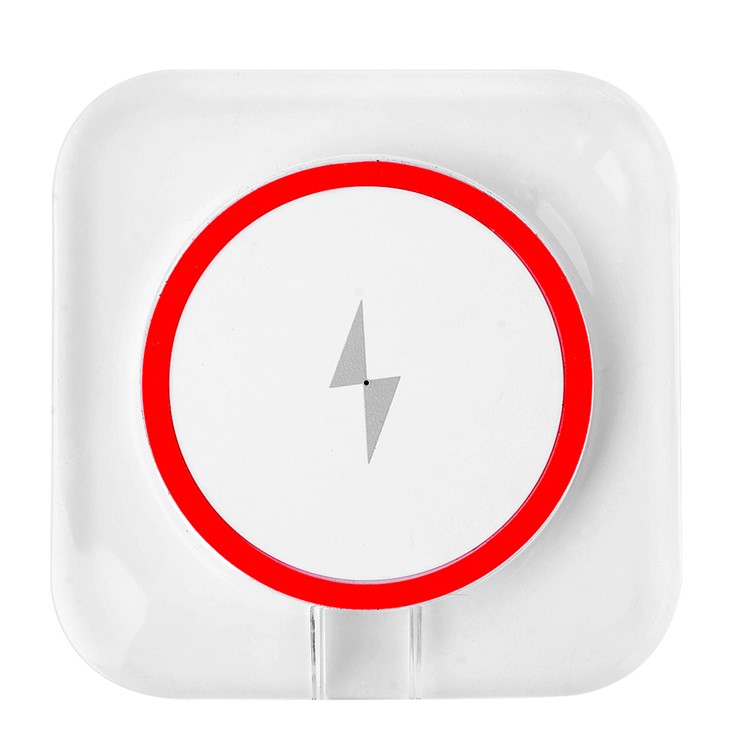 Qi Wireless Charging Pad Wireless Charger Square Transparent Design for Samsung Galaxy S7/S7 Edge - White-5