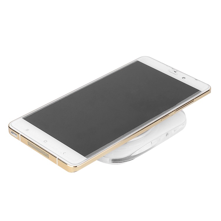 Qi Wireless Charging Pad Wireless Charger Square Transparent Design for Samsung Galaxy S7/S7 Edge - White-8