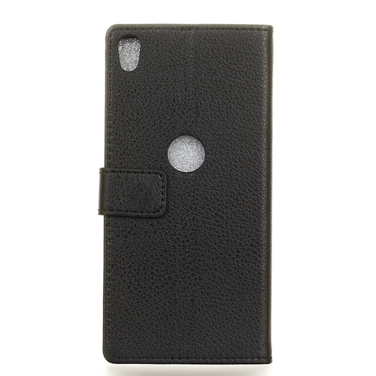 Litchi Texture Wallet Stand Leather Case for Alcatel Shine Lite - Black-2