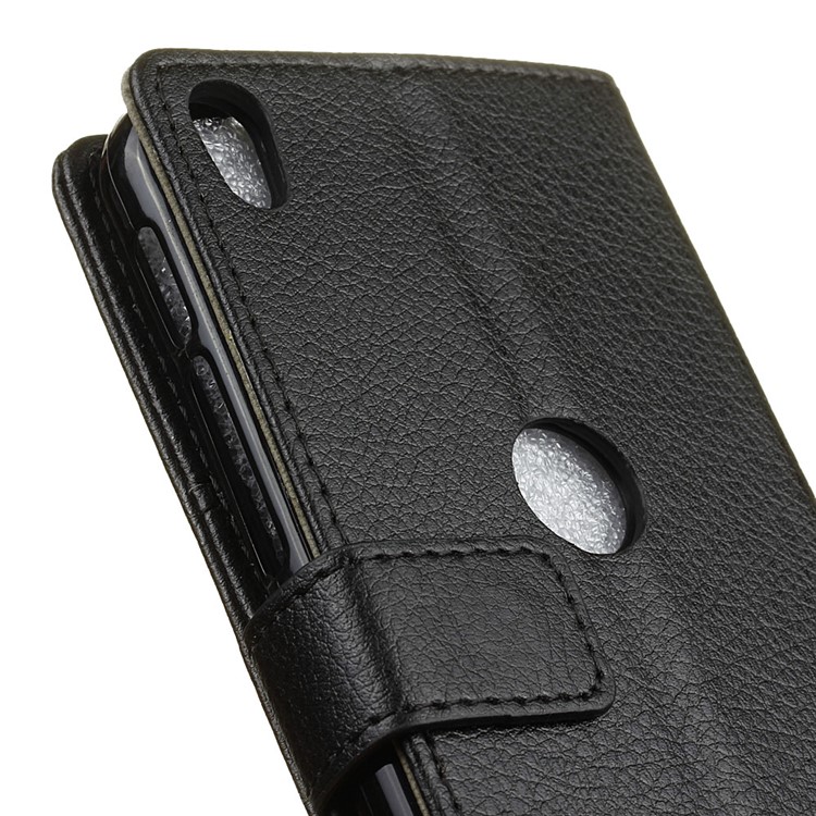 Litchi Texture Wallet Stand Leather Case for Alcatel Shine Lite - Black-3