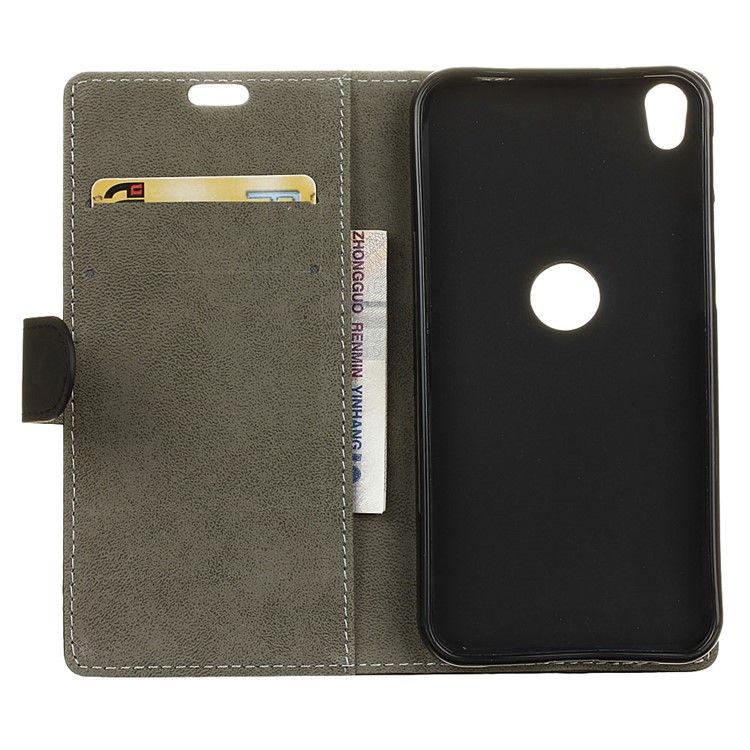 Wallet Leather Stand Phone Case for Alcatel Shine Lite - Black-4
