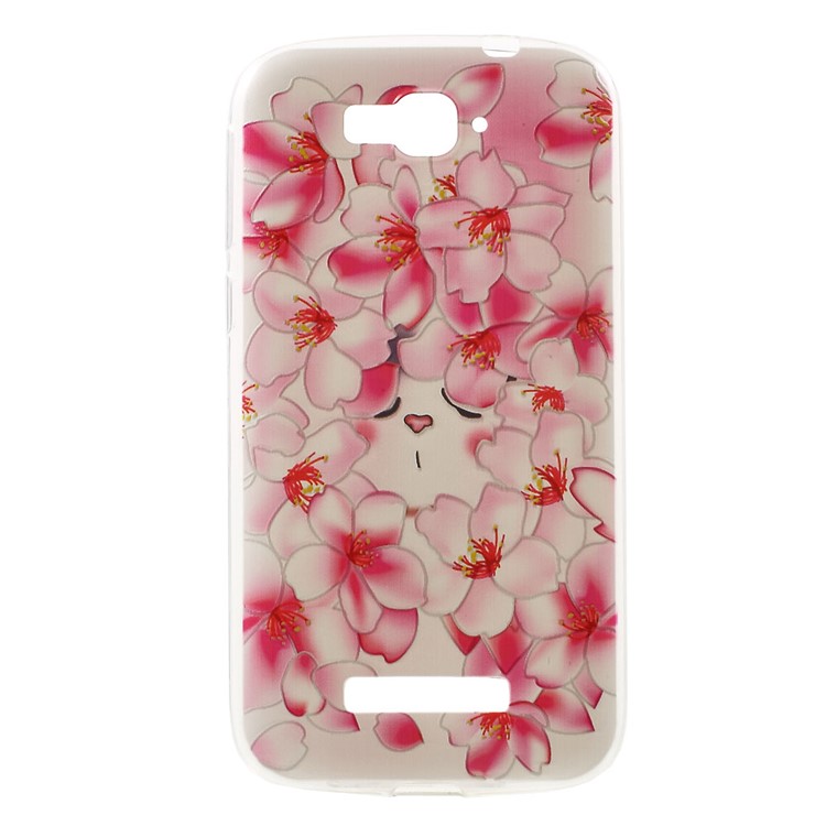Softlyfit Embossed TPU Case for Alcatel One Touch Pop C7 OT-7040E 7040F 7040D - Pretty Flowers-1