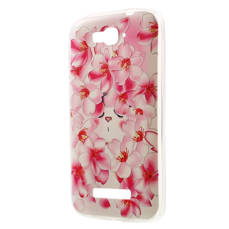 Softlyfit Embossed TPU Case for Alcatel One Touch Pop C7 OT-7040E 7040F 7040D - Pretty Flowers-2